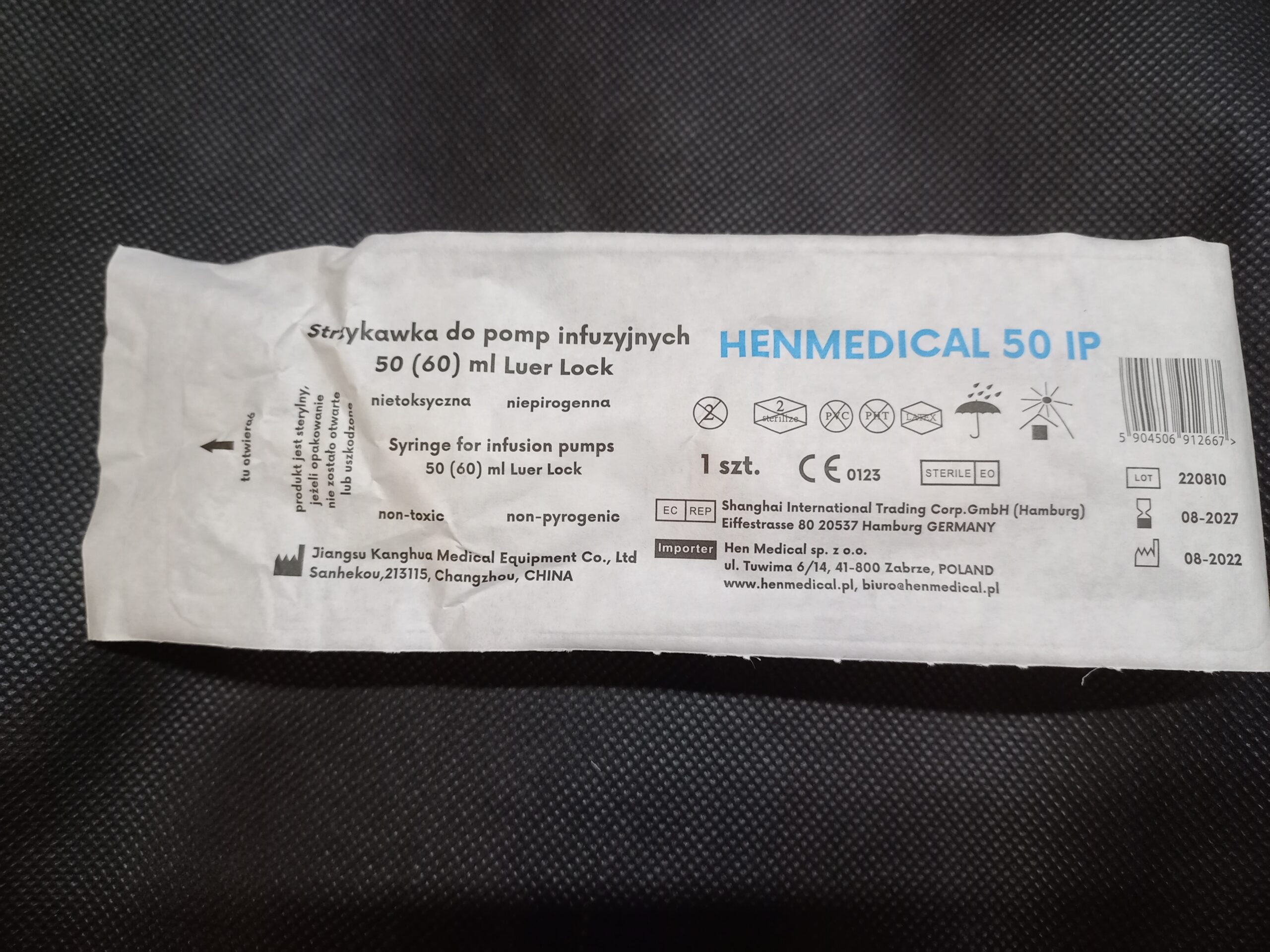 Strzykawka do Pomp Infuzyjnych 50/60 ml Luer Lock HenMedical 50 IP - obrazek 3