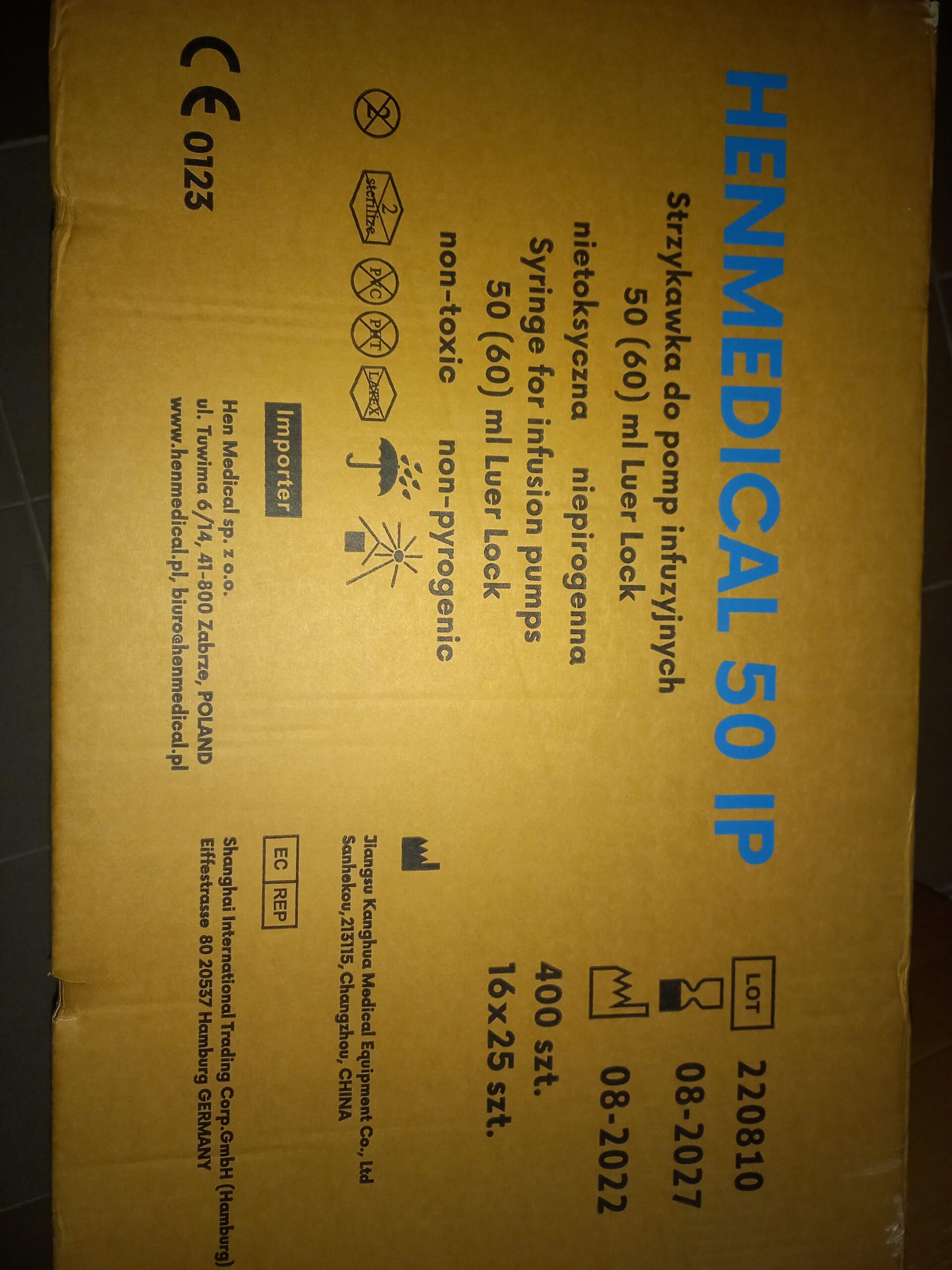 Strzykawka do Pomp Infuzyjnych 50/60 ml Luer Lock HenMedical 50 IP - obrazek 4