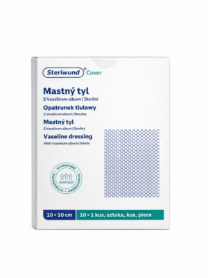 Opatrunek tiulowy z wazeliną firmy Steriwund  10x10 cm a1sztuka x 10
