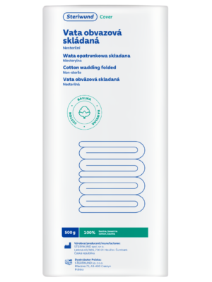 Wata opatrunkowa składana niesterylna bawełna 100% - 500 g  Steriwund